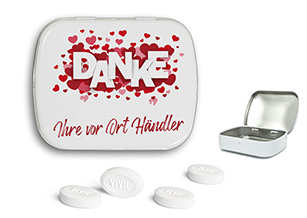 Mini Nostalgiedose 35 g Vivil Friendship weiß