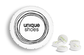 Super Mini Clic Clac Box 23 g Sweetprints Pfefferminz weiß