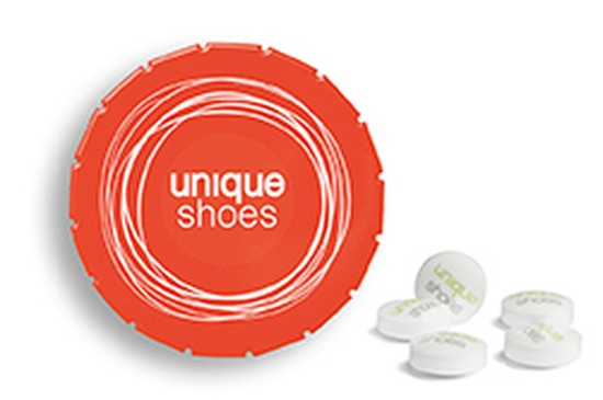 Super Mini Clic Clac Box 23 g Sweetprints Pfefferminz PMS 021 C