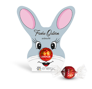 Lindt Lindor Kugel in Werbekartonage "Osterhase" 12.5 g Milchschokolade Kartonage