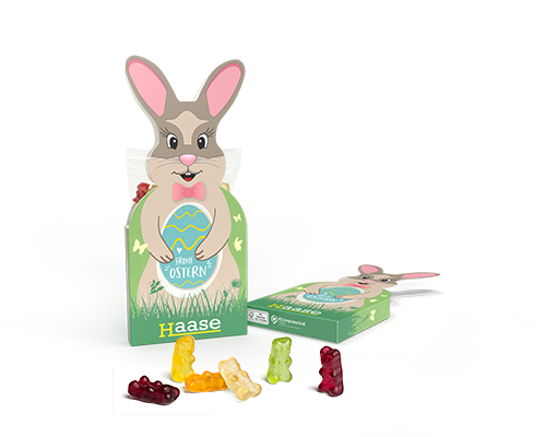 100g Fruchtgummi in Standbodenkartonage 110,1 g Gummibärchen Kartonage