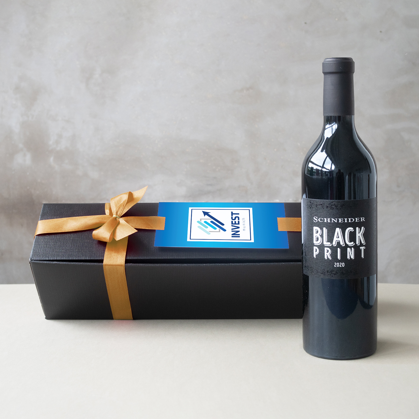 Black Print in edler Geschenkbox 956 g  Goldene Schleife