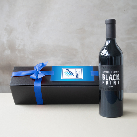 Black Print in edler Geschenkbox 956 g  Blaue Schleife