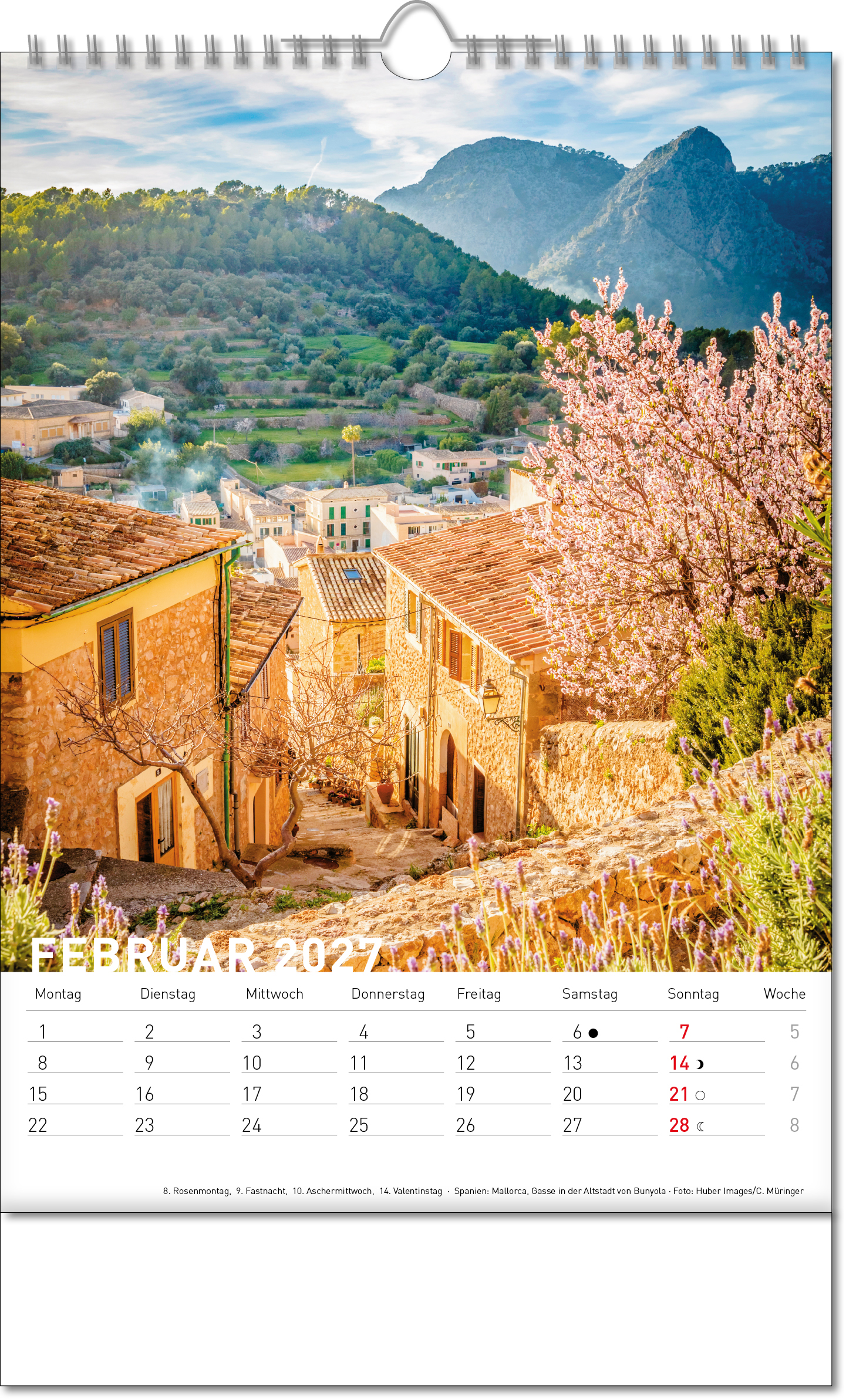 Bildkalender Reiseziele, Wire