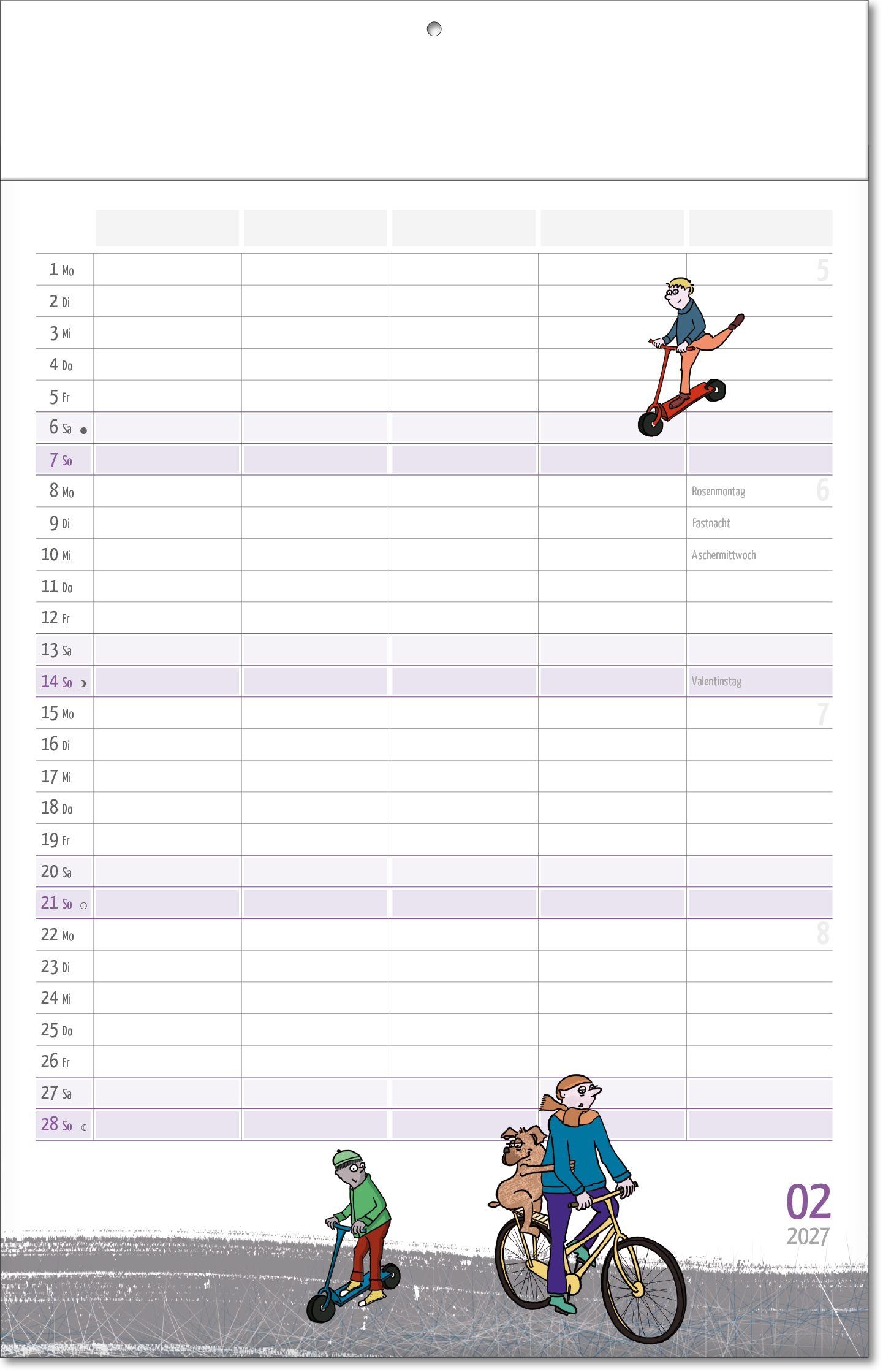 Bildkalender Familienplaner, Fälzel