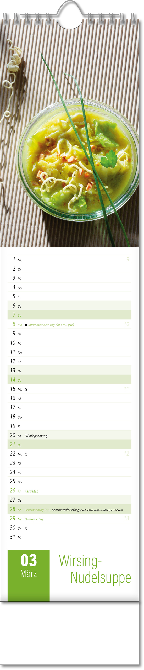 Bildstreifenkalender Aromaküche,Wire