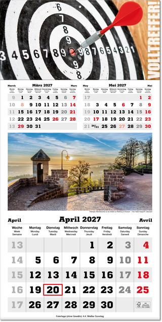 Drei-Monats-Planer Classic-Bildplaner