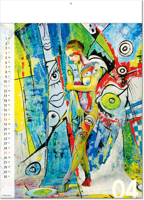 Kalender Bodypainting, Fälzel