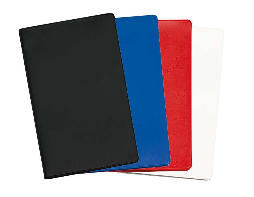 Taschenkalender Status, grau/blau, PVC schwarz