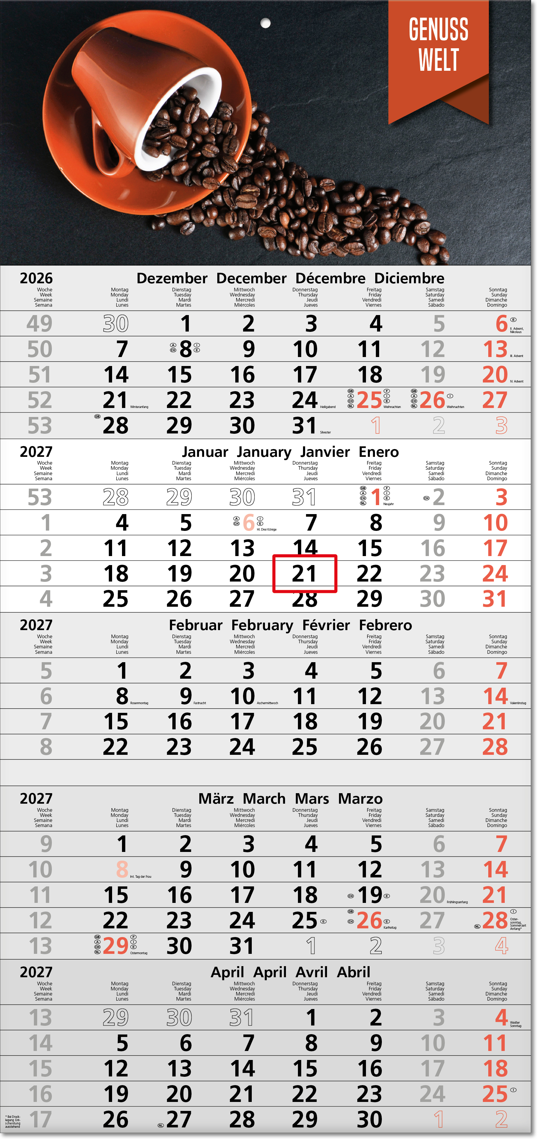 Fünf-Monats-Planer Penta