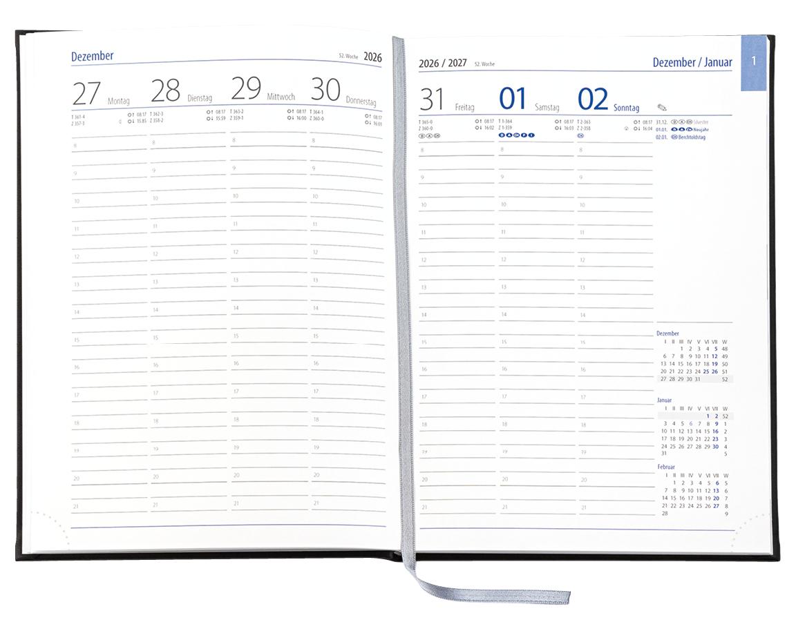Wochenkalender Business D, Slinky mittelblau
