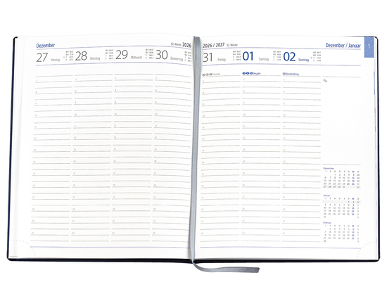 Wochenkalender Manager D, Balacron burgund