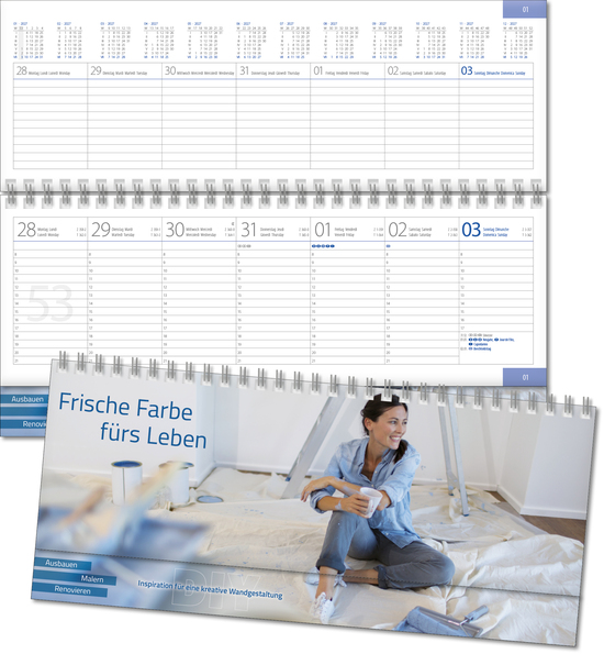 Schreibtischquerkalender Universal INT
