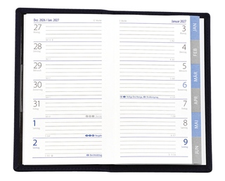 Taschenkalender Exquisit D Register + ABC, Slinky bordeaux