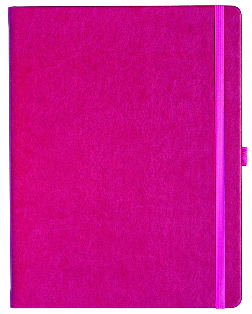 Notizbuch Style Large im Format 19x25cm, Inhalt blanco, Einband Slinky in der Farbe Pink