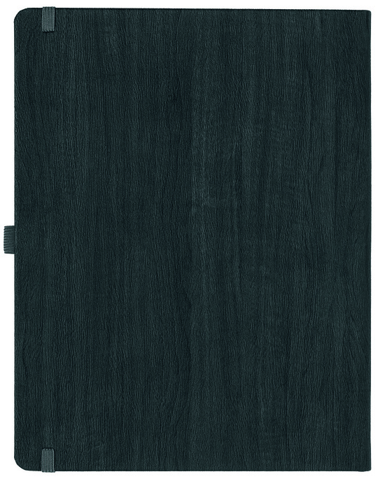 Notizbuch Style Large im Format 19x25cm, Inhalt blanco, Einband Woody in der Farbe Charcoal