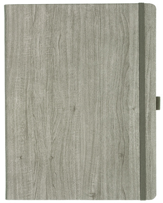 Notizbuch Style Large im Format 19x25cm, Inhalt blanco, Einband Woody in der Farbe Sludge