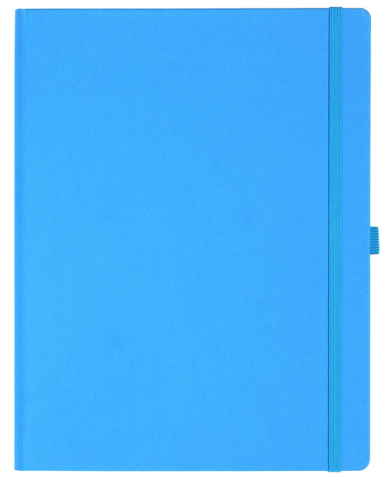 Notizbuch Style Large im Format 19x25cm, Inhalt kariert, Einband Fancy in der Farbe China Blue