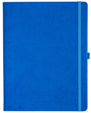 Notizbuch Style Large im Format 19x25cm, Inhalt kariert, Einband Slinky in der Farbe Azure