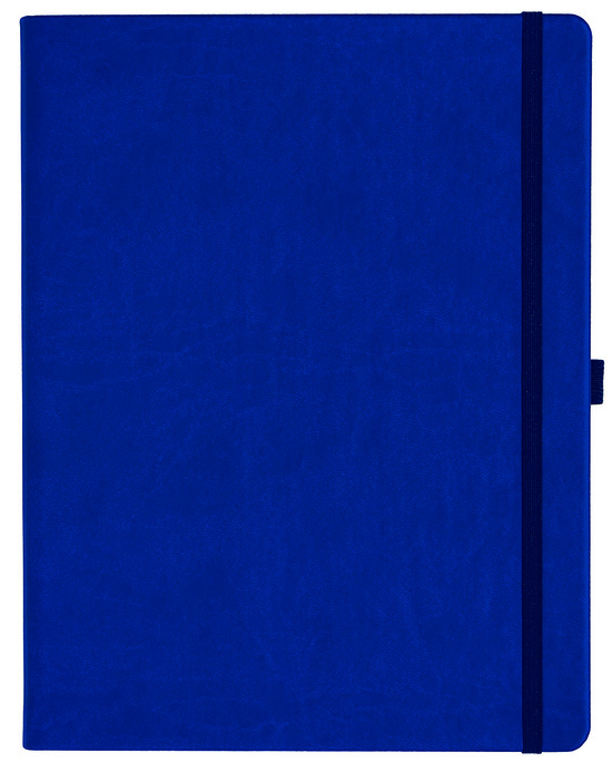 Notizbuch Style Large im Format 19x25cm, Inhalt kariert, Einband Slinky in der Farbe Ultramarine