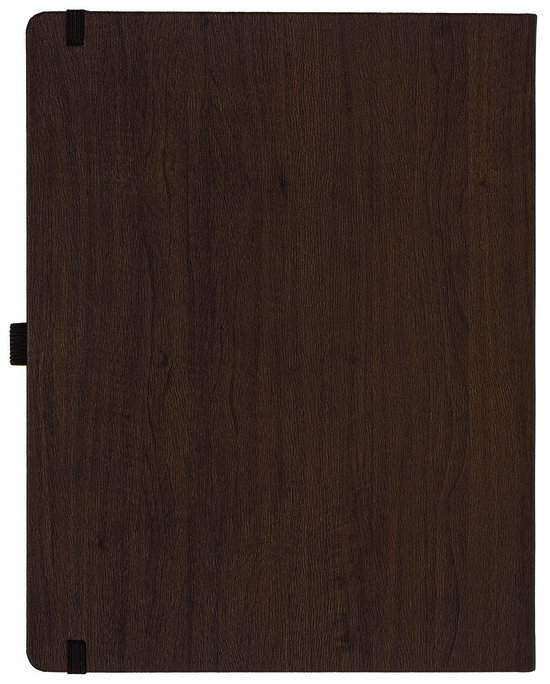 Notizbuch Style Large im Format 19x25cm, Inhalt kariert, Einband Woody in der Farbe Brown