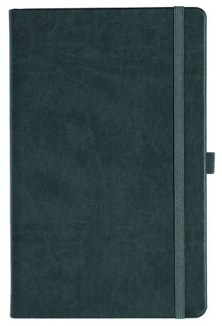 Notizbuch Style Medium im Format 13x21cm, Inhalt kariert, Einband Slinky in der Farbe Dark Grey