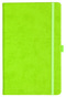 Notizbuch Style Medium im Format 13x21cm, Inhalt kariert, Einband Slinky in der Farbe Lime