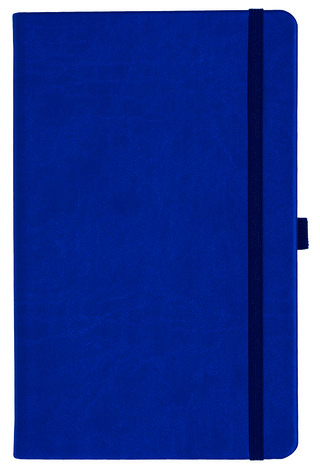 Notizbuch Style Medium im Format 13x21cm, Inhalt kariert, Einband Slinky in der Farbe Ultramarine