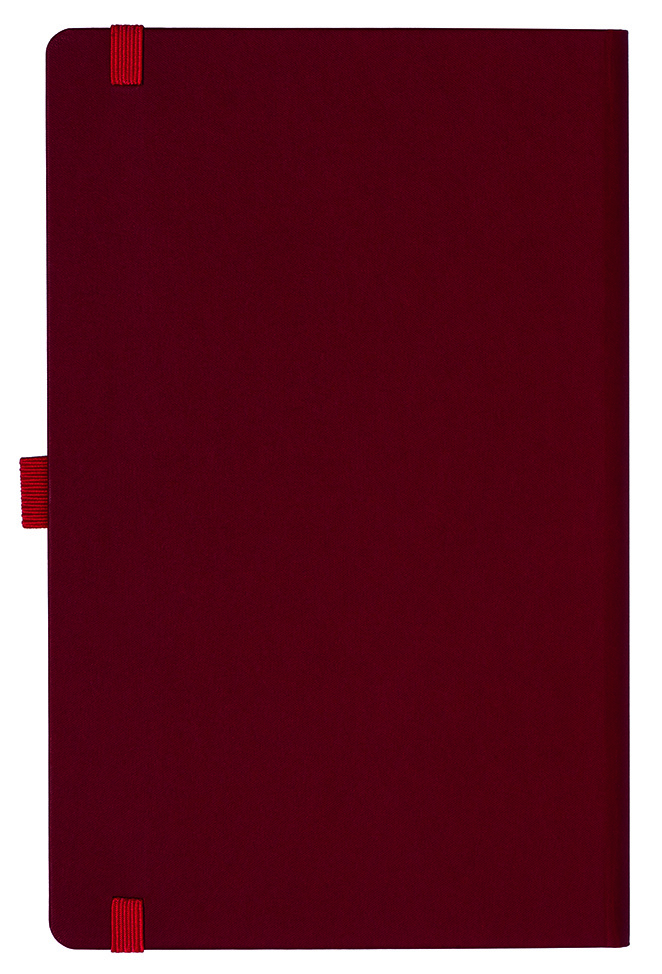 Notizbuch Style Medium im Format 13x21cm, Inhalt liniert, Einband Fancy in der Farbe Ruby Red