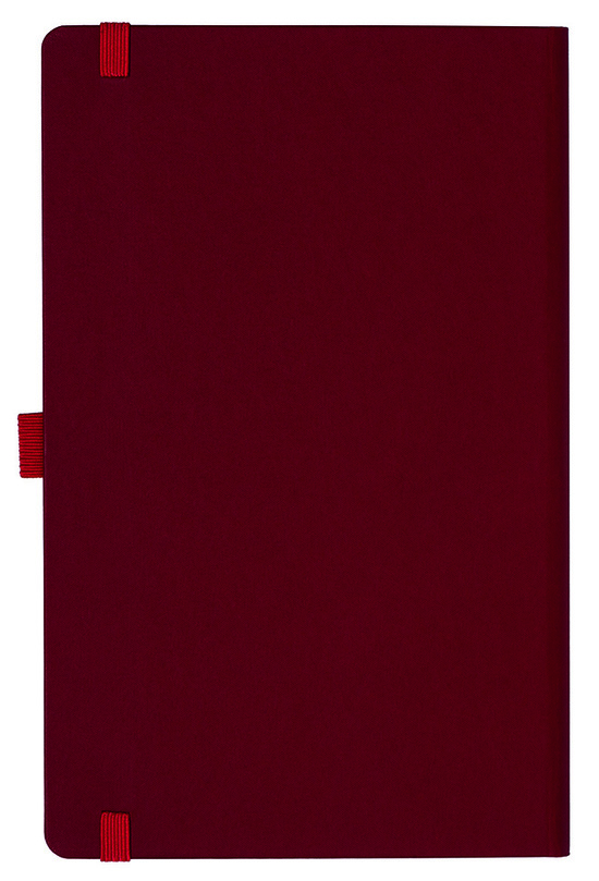 Notizbuch Style Medium im Format 13x21cm, Inhalt liniert, Einband Fancy in der Farbe Ruby Red