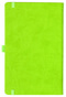 Notizbuch Style Medium im Format 13x21cm, Inhalt liniert, Einband Slinky in der Farbe Lime