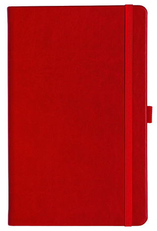 Notizbuch Style Medium im Format 13x21cm, Inhalt liniert, Einband Slinky in der Farbe Scarlet