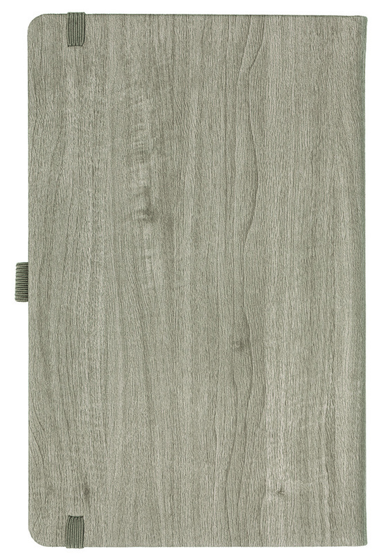 Notizbuch Style Medium im Format 13x21cm, Inhalt liniert, Einband Woody in der Farbe Sludge