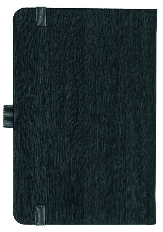 Notizbuch Style Small im Format 9x14cm, Inhalt blanco, Einband Woody in der Farbe Charcoal