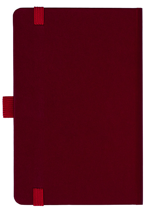 Notizbuch Style Small im Format 9x14cm, Inhalt kariert, Einband Fancy in der Farbe Ruby Red