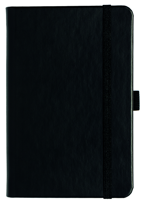 Notizbuch Style Small im Format 9x14cm, Inhalt kariert, Einband Slinky in der Farbe Black