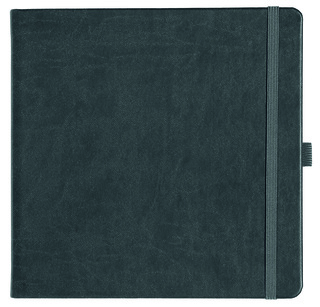 Notizbuch Style Square im Format 17,5x17,5cm, Inhalt blanco, Einband Slinky in der Farbe Dark Grey