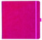 Notizbuch Style Square im Format 17,5x17,5cm, Inhalt blanco, Einband Slinky in der Farbe Pink