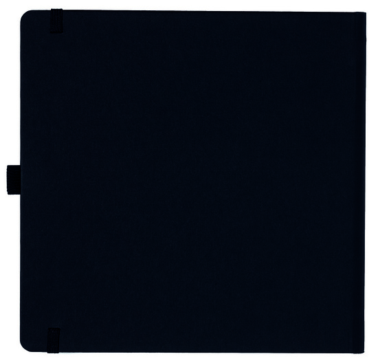 Notizbuch Style Square im Format 17,5x17,5cm, Inhalt kariert, Einband Fancy in der Farbe Black