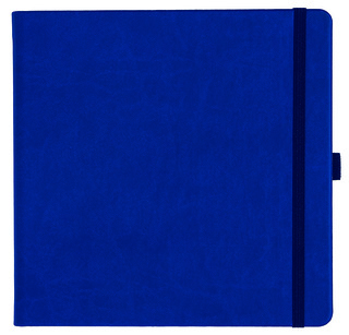 Notizbuch Style Square im Format 17,5x17,5cm, Inhalt kariert, Einband Slinky in der Farbe Ultramarine