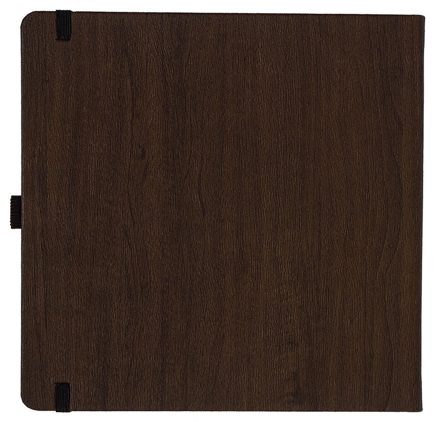 Notizbuch Style Square im Format 17,5x17,5cm, Inhalt liniert, Einband Woody in der Farbe Brown