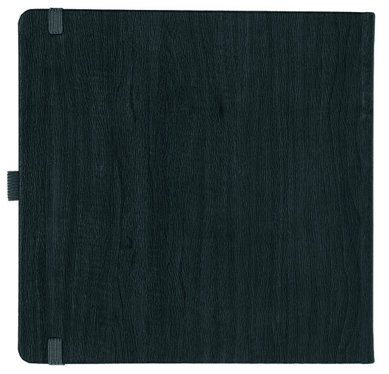 Notizbuch Style Square im Format 17,5x17,5cm, Inhalt liniert, Einband Woody in der Farbe Charcoal