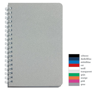 Taschentimer "Luxus" im Format 10,5 x 16,5 cm, deutsche Version, 128 Seiten, Wire-O-Bindung, Kartoneinband, PP-Einband rot