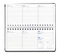 Taschenkalender "Horizontal" im Format 17 x 8 cm, deutsches Kalendarium Grau/Blau, 144 Seiten, Wire-O-Bindung, Eckenperforation, Deckelpaar Fashion anthrazit
