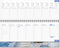 Schreibtischquerkalender "Universal  INT" mit überstehender Kartonrückwand im Format 30,5 x 13,5 cm