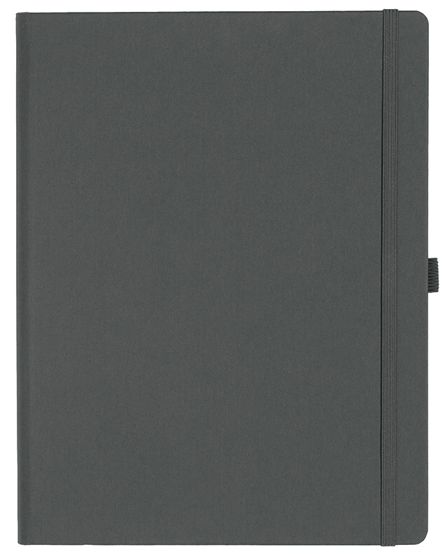 Notizbuch Style Large im Format 19x25cm, Inhalt kariert, Einband Fancy in der Farbe Graphite