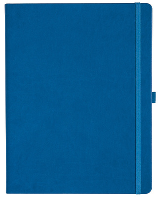Notizbuch Style Large im Format 19x25cm, Inhalt liniert, Einband Slinky in der Farbe Azure