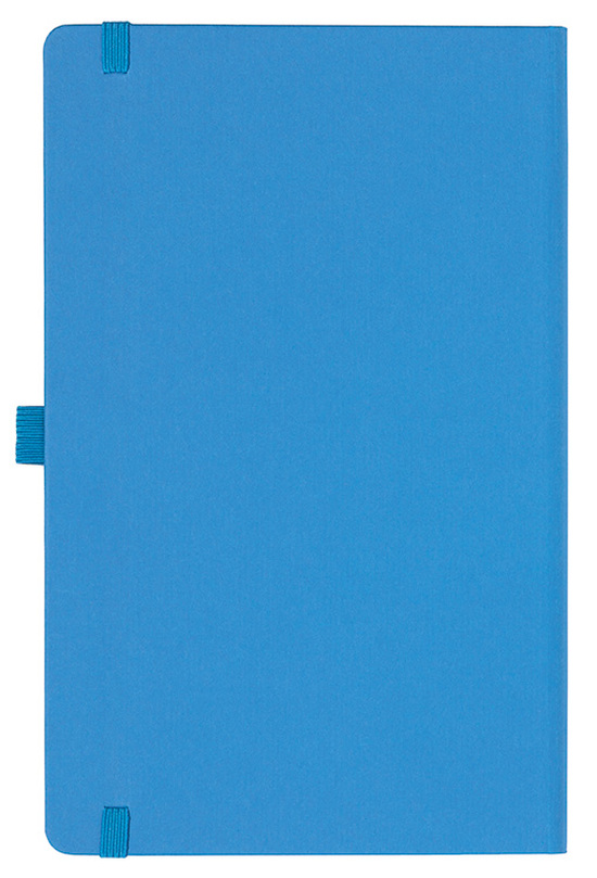 Notizbuch Style Medium im Format 13x21cm, Inhalt kariert, Einband Fancy in der Farbe China Blue