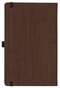 Notizbuch Style Medium im Format 13x21cm, Inhalt kariert, Einband Woody in der Farbe Brown