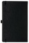 Notizbuch Style Medium im Format 13x21cm, Inhalt liniert, Einband Slinky in der Farbe Black